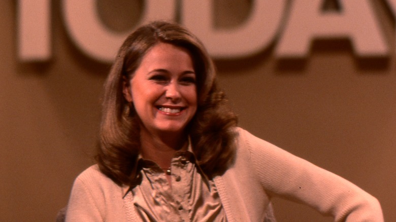Jane Pauley smiling on the "Today" show at NBC Studios in 1978.
