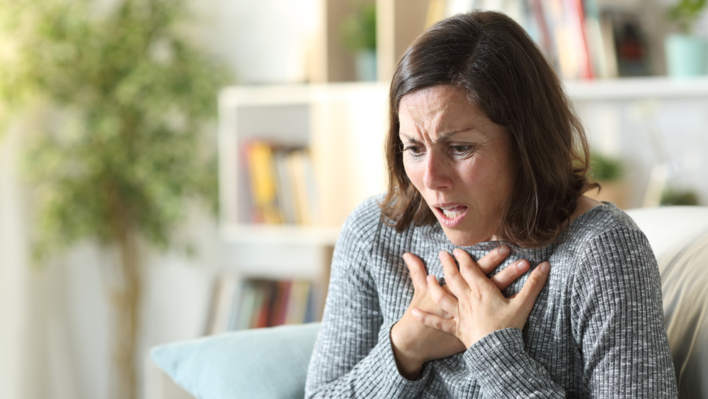 Woman having panic attack