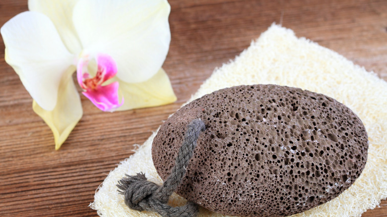 Dark pumice stone 