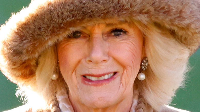 Queen Camilla smiling