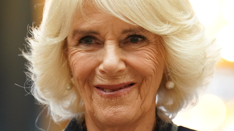 Queen consort Camilla smiling