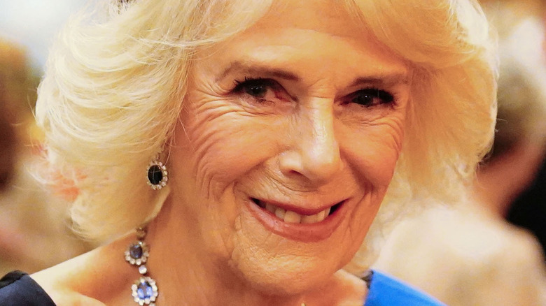 Queen Camilla smiling