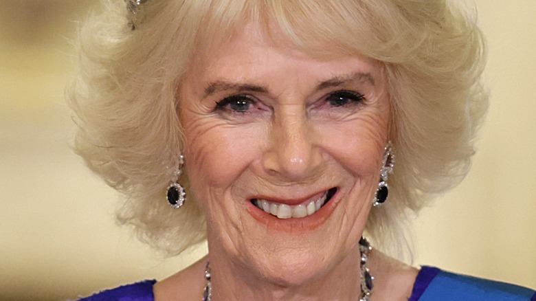 Queen Consort Camilla smiling 