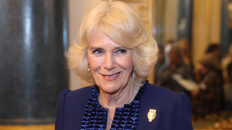 Queen Camilla smiling