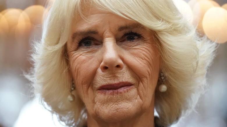 Queen Camilla looks serious 2022