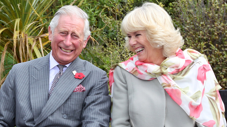King Charles and Camilla Parker Bowles share a laugh