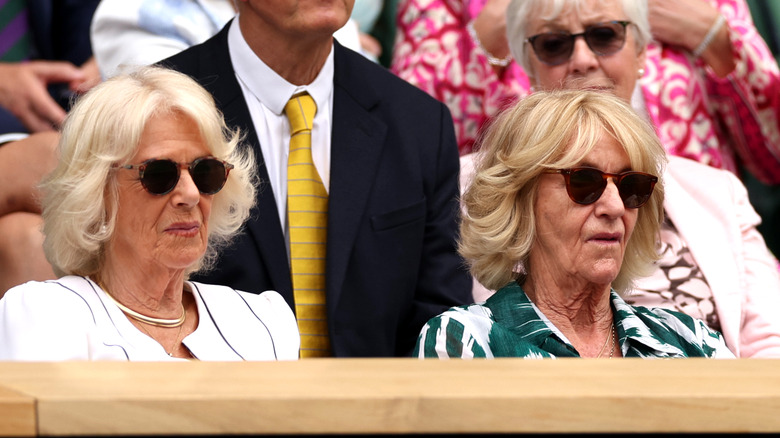 Camilla and Annabel Elliot at Wimbledon