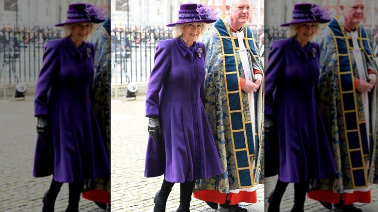 Queen Camilla attends the annual Commonwealth Service at Westminster Abbey (2022)