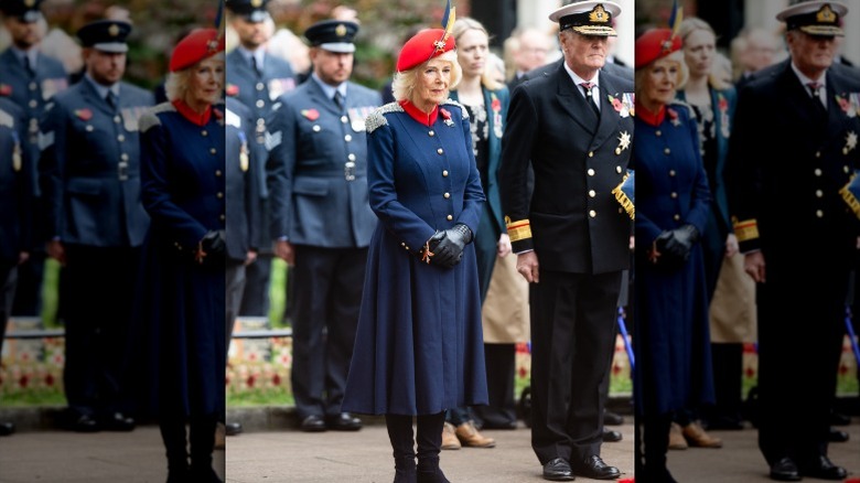 Queen Camilla visits the 97th Field of Remembrance at Westminster Abbey