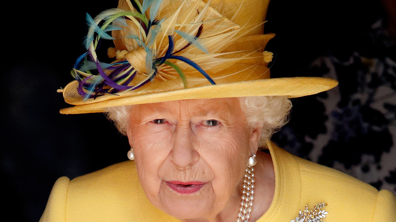 Queen Elizabeth II in yellow 