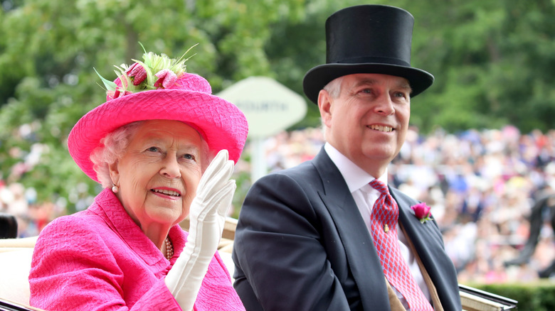 Queen Elizabeth II and Andrew Mountbatten-Windsor