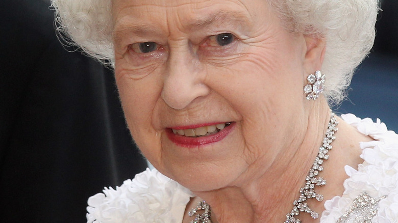 Queen Elizabeth wearing crown