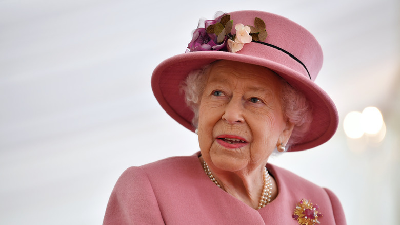 Queen Elizabeth II posing 