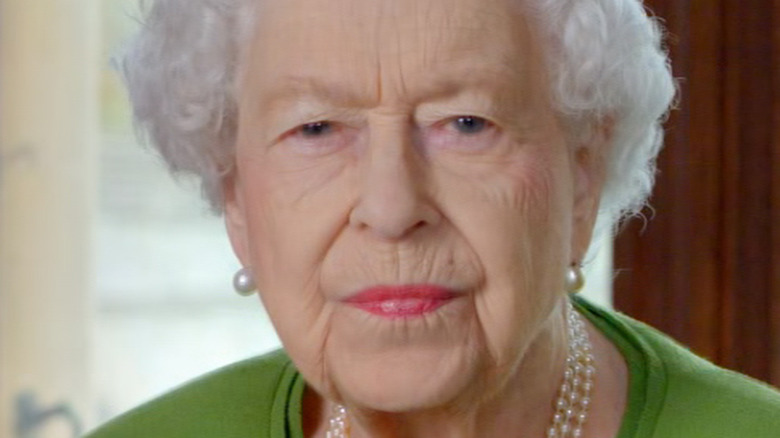 Queen Elizabeth serious expression