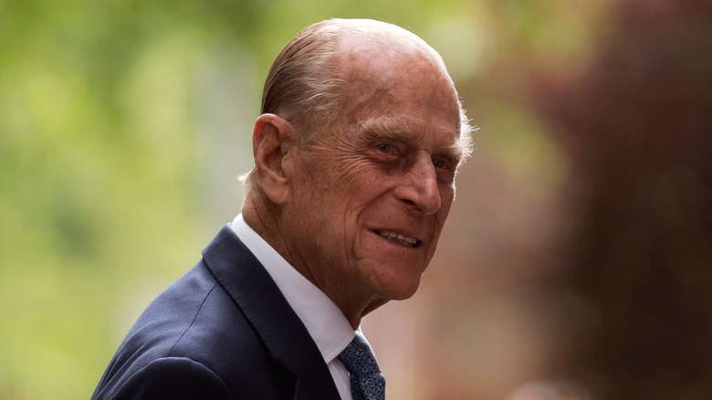 Prince Philip outside