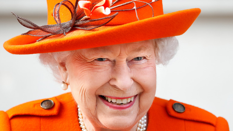 Queen Elizabeth smiling