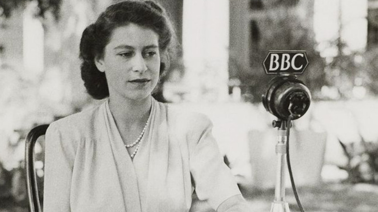 Queen Elizabeth at 21 making a radio address