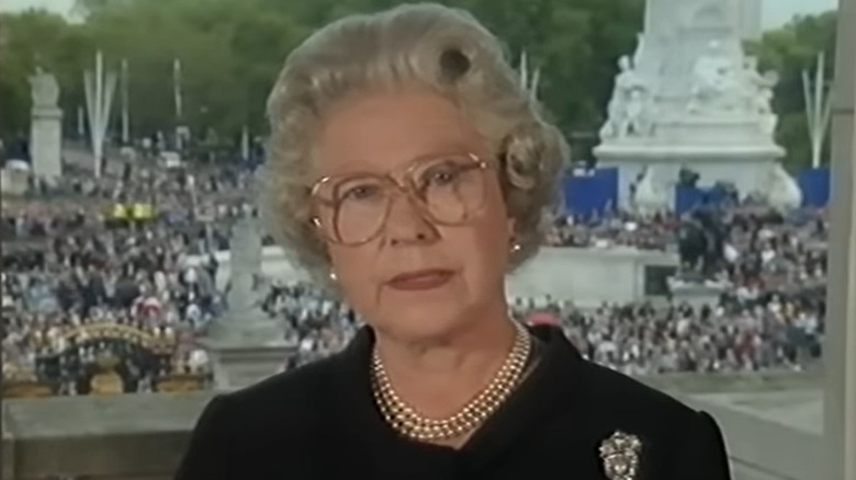 Queen Elizabeth speaking after Diana's death