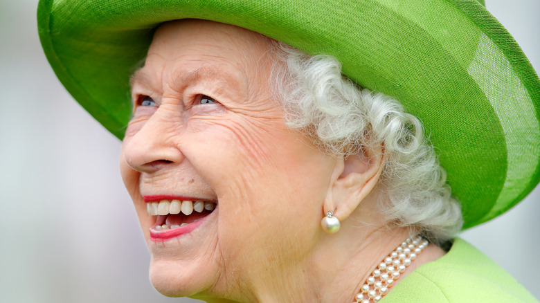 Queen Elizabeth smiling 