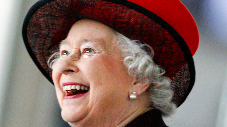 Queen Elizabeth laughing