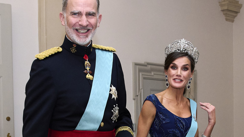 Felipe and Letizia smiling