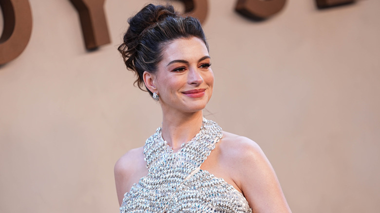 Anne Hathaway smiling