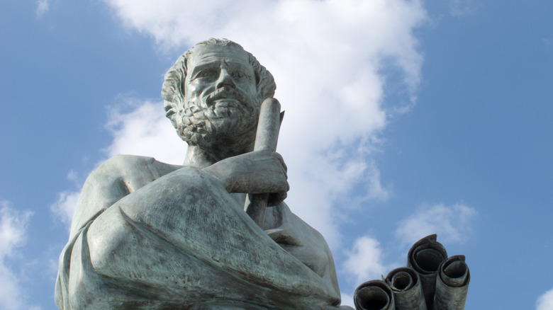 A statue of the Greek philosopher Aristotle