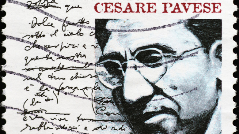 Cesare Pavese's picture on a postcard