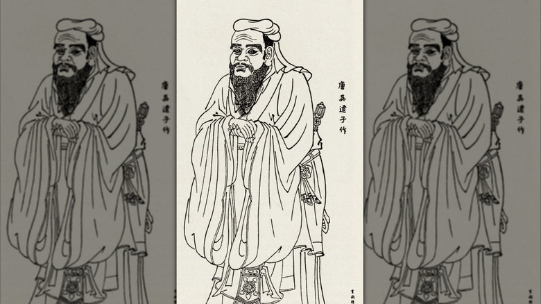 A painting of Confucius by Wu Tao Tsi in the 9th century