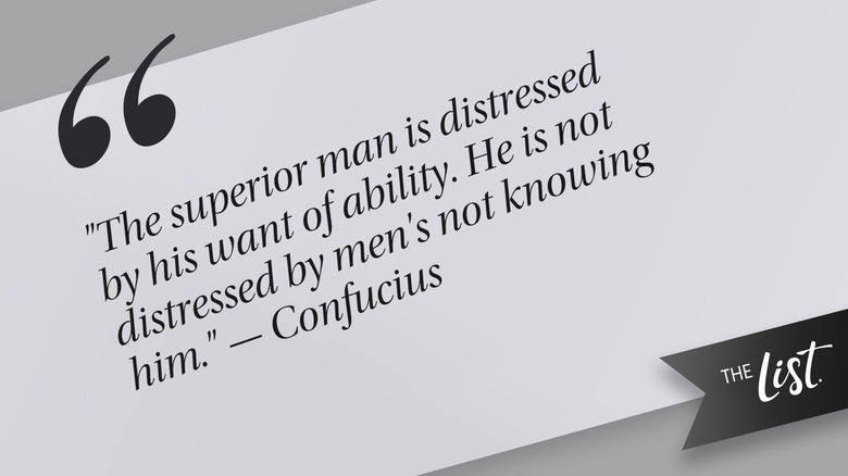 A quote from Confucius' "The Analects"