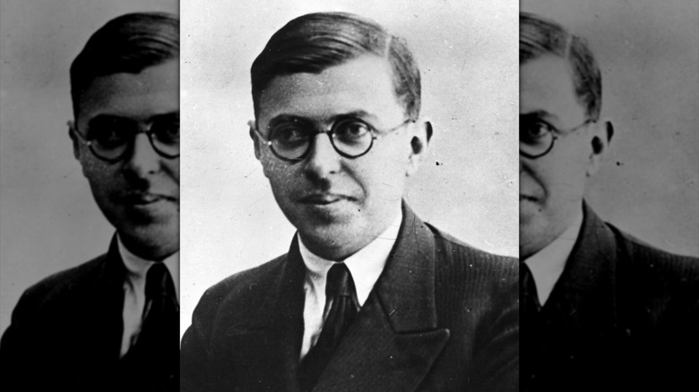 Portrait of Jean-Paul Sartre smiling