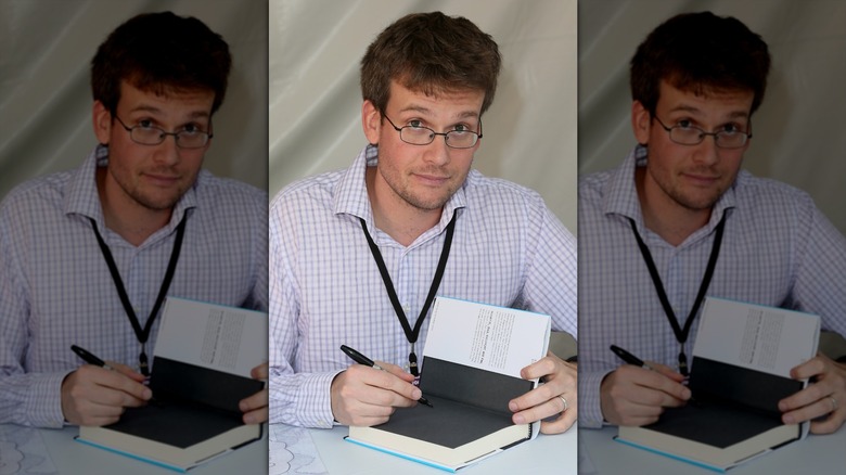 John Green signing book
