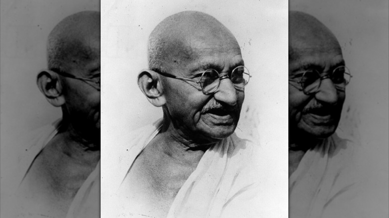 Portrait of Indian nationalist and freedom fighter Mahatma Gandhi