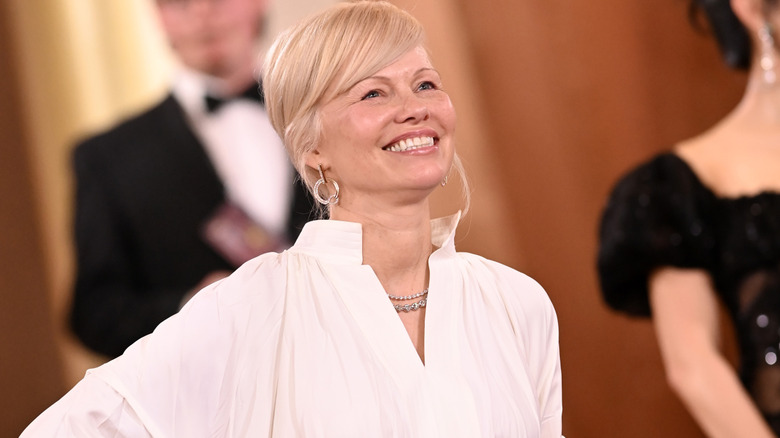 Pamela Anderson smiling