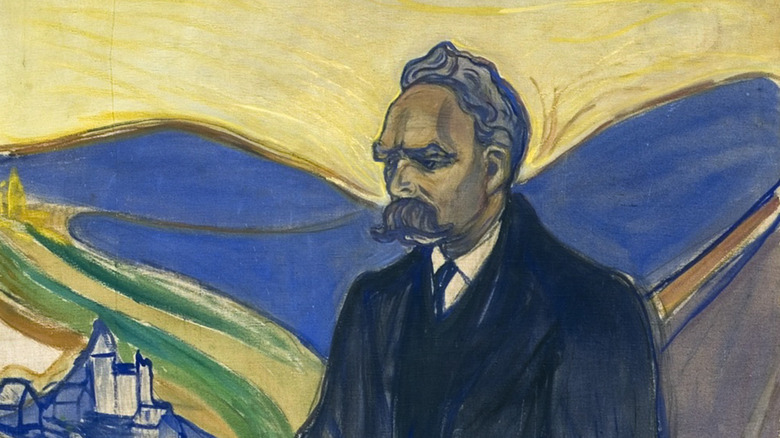 A portrait of German philosopher Friedrich Nietzsche by Edvard Munch