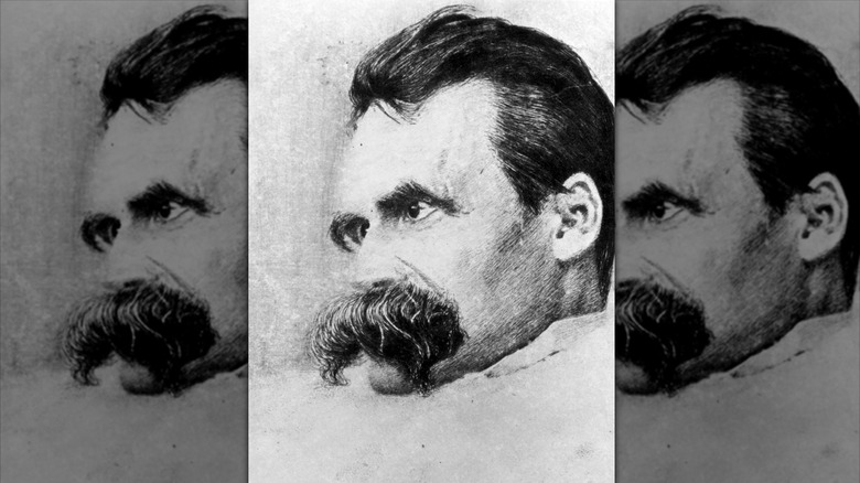 A portrait of 19th-century German philosopher and classicist Friedrich Nietzsche