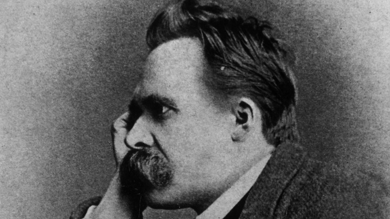 A portrait of German philosopher Friedrich Nietzsche
