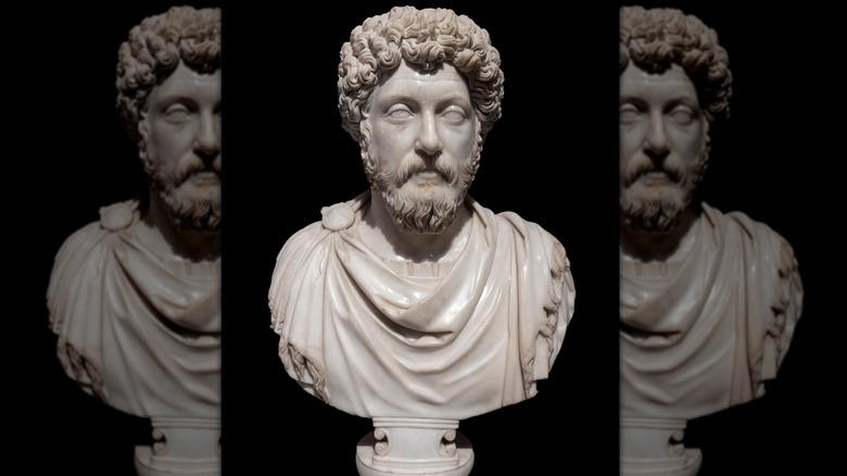 A bust of Stoic philosopher Marcus Aurelius