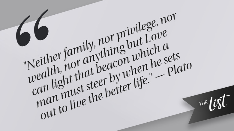 A quote on the importance of love from Plato's "Symposium"