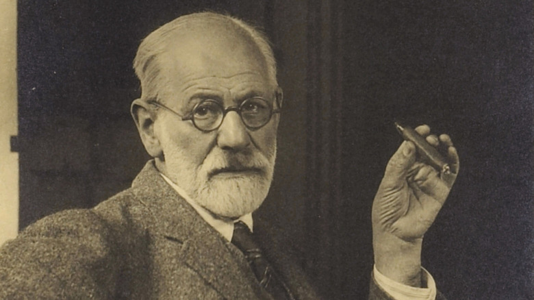 Sigmund Freud holding a cigar