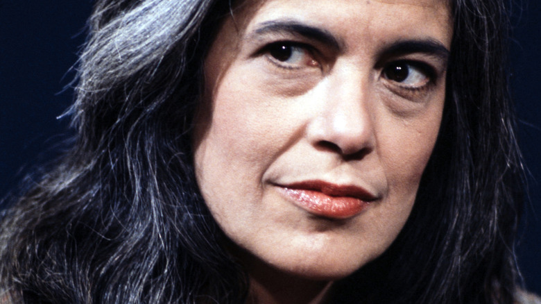 Susan Sontag looking serious