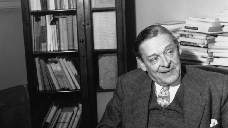 A photo of T.S. Eliot taken in August 1957