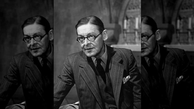 A photograph of poet T.S. Eliot in 1951