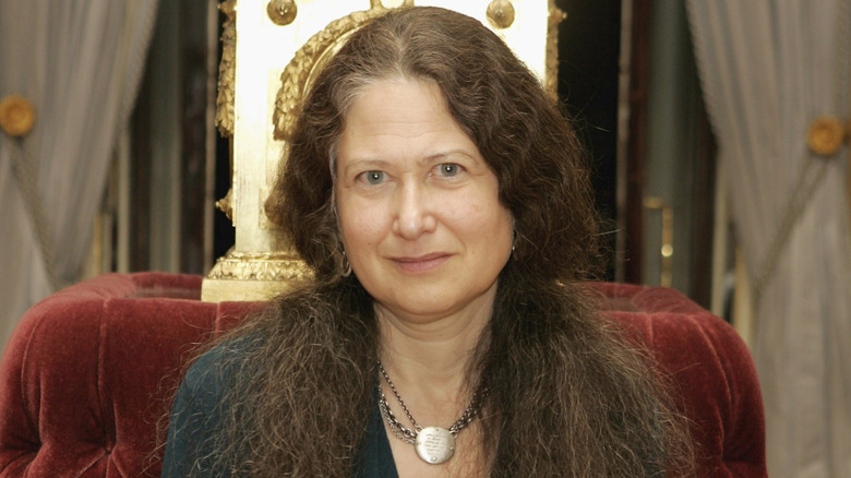 Jane Hirshfield smirking