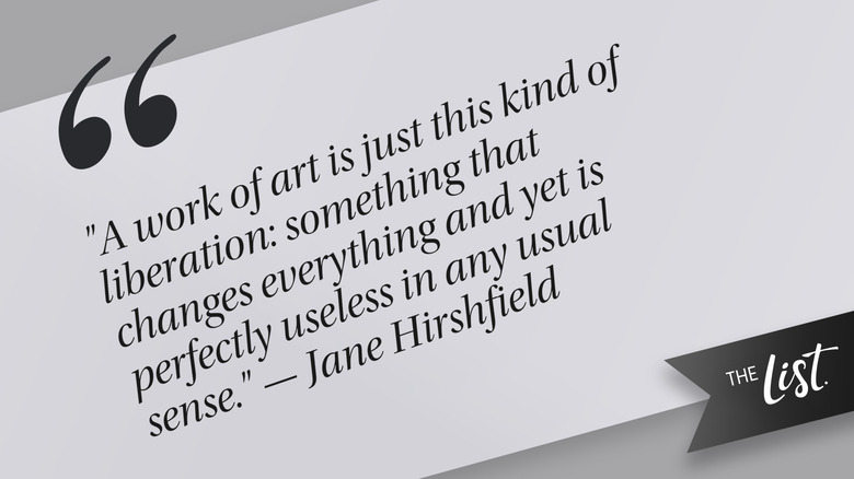 A The List-branded graphic featuring a quote by Jane Hirshfield
