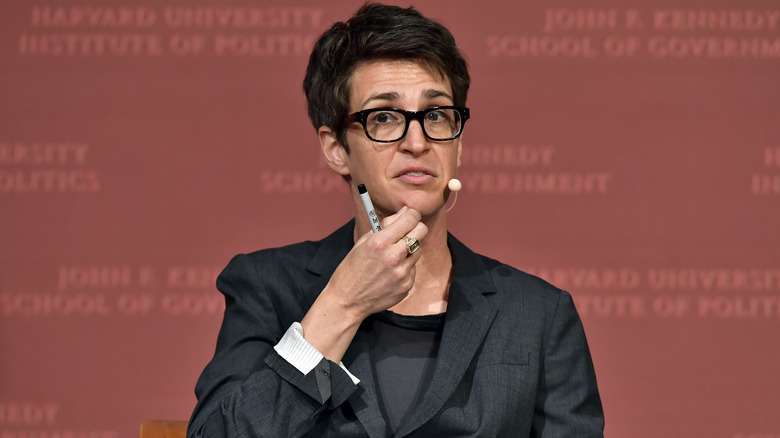Rachel Maddow scratching her chin