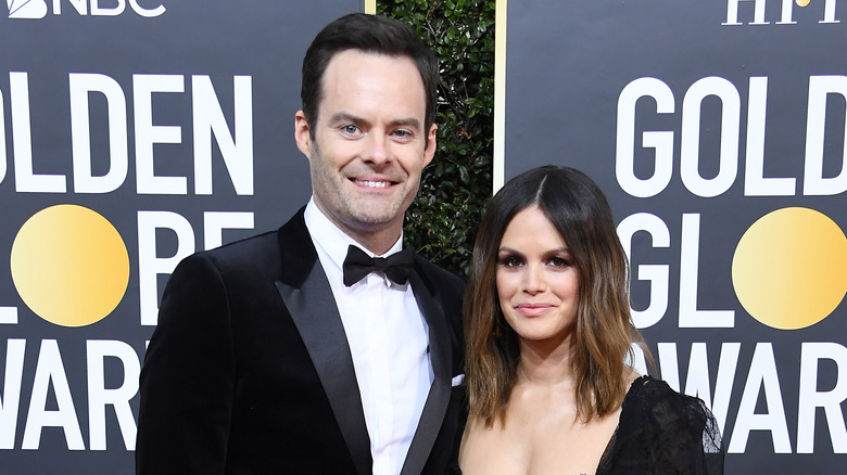 Rachel Bilson and Bill Hader posing