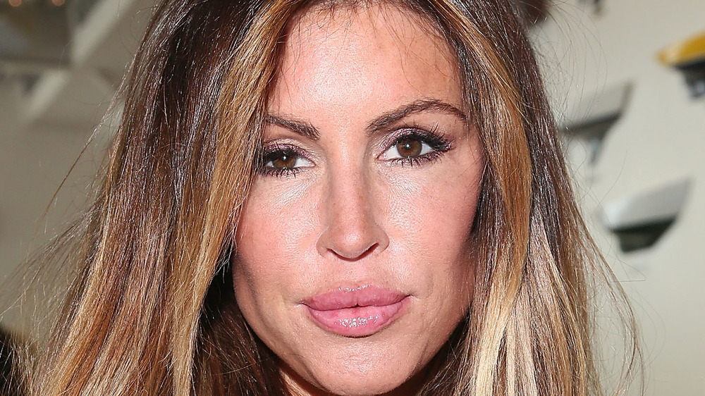 Rachel Uchitel looking serious