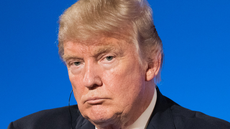 Donald Trump frowning