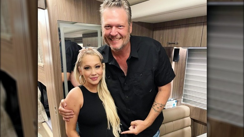 RaeLynn and Blake Shelton posing in a photo she shared on Instagram